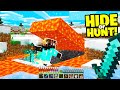 we found a kids "HIDDEN" Minecraft Base by ACCIDENT.. (Hide or Hunt #2)