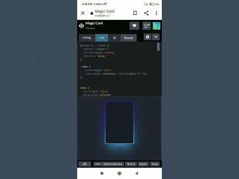 Magic card css animation codepen #codepencodes - YouTube