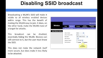Networking - Disabling SSID broadcast