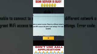 SERVER IS BUSY PLEASE TRY AGAIN LATER  | BGMI SERVER IS BUSY #shorts
