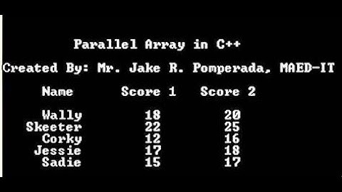 Parallel Arrays in c++ | College Edition | lesson 9