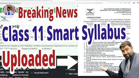 Class 11 Smart Syllabus Uploaded | Pairing Schemes for All Subjects