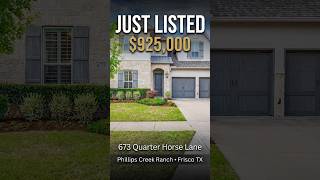 Just Listed $925,000 | 673 Quarter Horse Lane Frisco TX | Phillips Creek Ranch | Home Tour