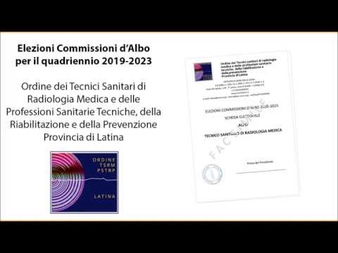 Ordine TSRM PSTRP Latina Elezioni Commissioni D'Albo 2019-2023 Tutorial