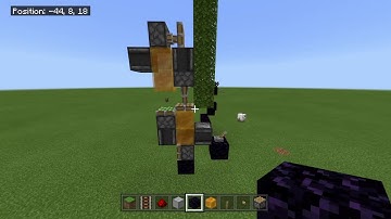 Small 2 way flying machine for minecraft bedrock NO block swapping NO terracotta tileable
