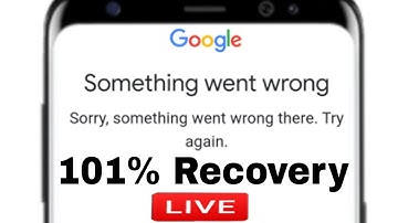 something went wrong problem solved || Google authenticator code kaise pata kare || Email Recovery