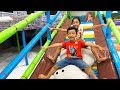 Indoor playground for kids with Snow House and castle fun family playing - Nusery rhymes songs