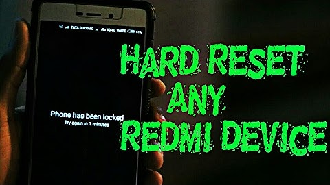 HARD RESET/PATTERN RESET Redmi 3s/Prime- Without Flashing Stock Rom