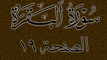 تلاوة خاشعة لسورة البقرة الصفحة 19 مع مؤشر قلم
