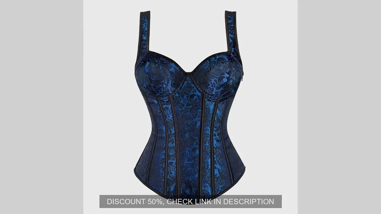Steampunk Bustier Top Shoulder Straps Women's Slimming Body Shapewear Sexy Corset Vest Bra Push Up L