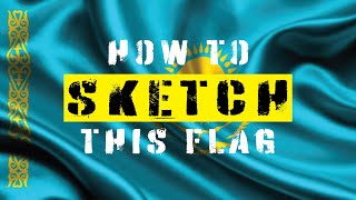 Kazakhstan Flag | Sketch #kazakhstan #russia #drawing #art #sketch #flag #viral #trending