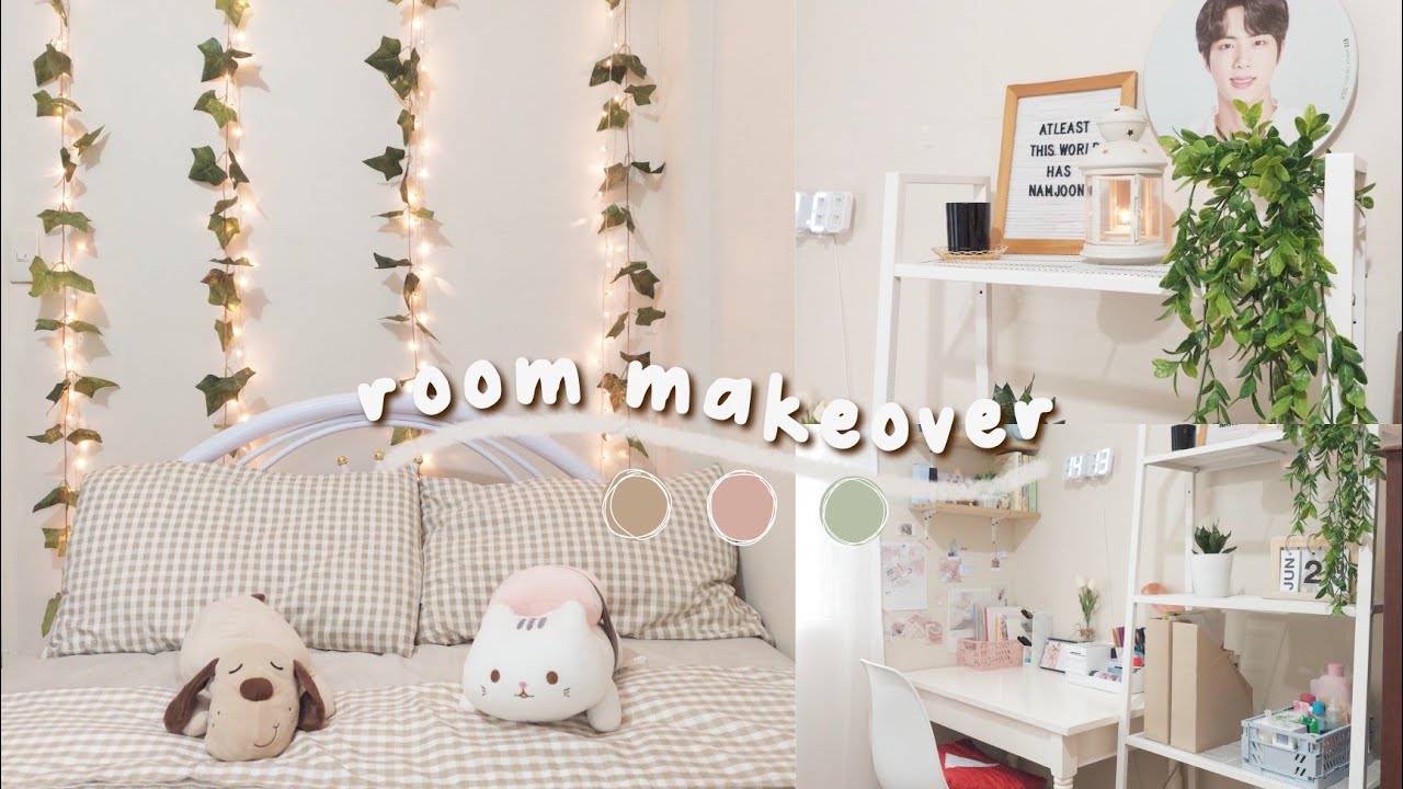 extreme aesthetic room makeover | korean inspired, pastel + shopee ...