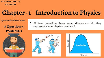 Question.5, Question For Short, Page no.9 || HC VERMA || Abhishek Sharma