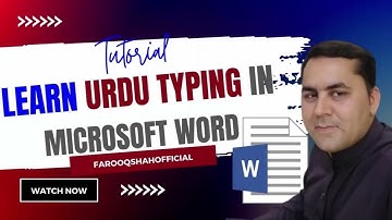 How to Type Urdu in MS word and Microsoft office.#FarooqShahOfficial #urdutyping #msword #urdu