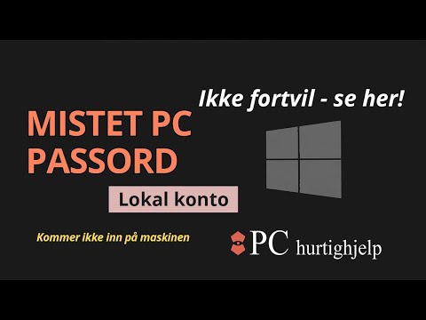 Glemt passord for Windows 10