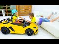 Vlad y Niki: transformación mágica de autos para niños y desafío de globos de agua de cuatro colores