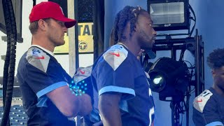 Current Titans  Players at the NFL Draft Party at Nissan Stadium 2024 . @Titans