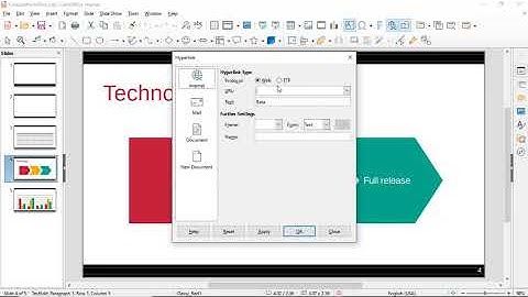 LibreOffice Impress: Applying hyperlinks to text and shapes