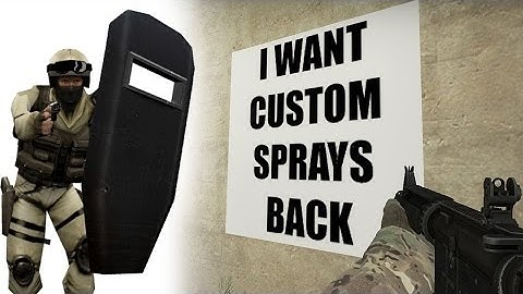 CS:GO Custom Sprays, CS:S Tactical Shield & more - Cut Content of CS Errata