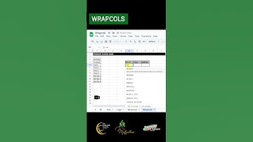 WRAPCOLS - Excel & Google sheet- Reorganize data of Rows in 2D table.#excel #exceltips #googlesheets