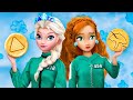 9 Kendin Yap Tarzi Frozen el İşleri / Disney Oyuncak Bebekleri için Squid Game