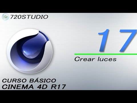 Cinema 4D R17 - Crear Luces - Tutorial Básico 17 - En Español