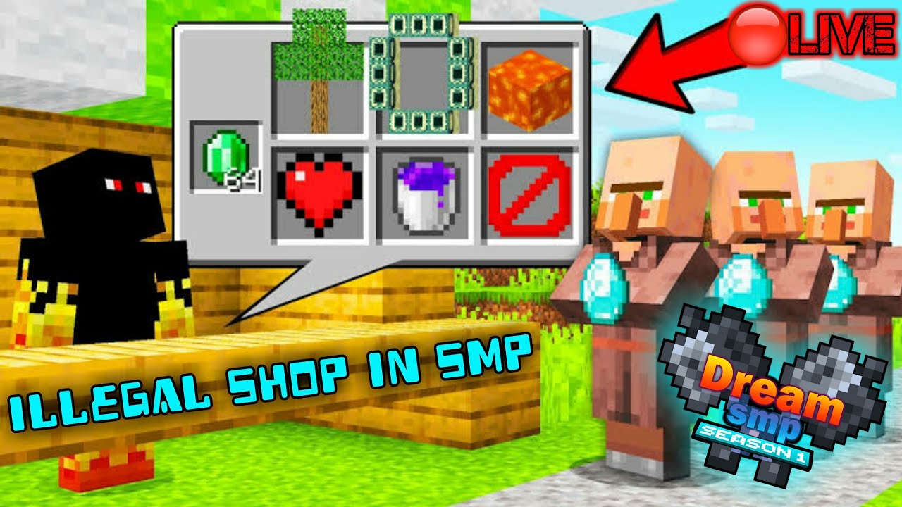 🔴 How I Found Illegal Shop In Dream Smp | Minecraft Dream Smp Live ...