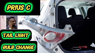 How To Change / Replace Prius C Tail Light Bulb