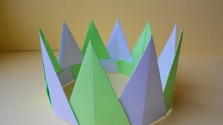 ⁣Оригами корона. Модульное оригами - схема сборки
