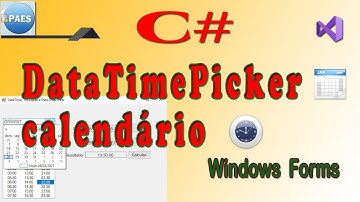 C#,  exemplo de DateTime e TimeSpan com DateTimePicker (calendário). C Sharp Windows Forms - Vídeo 6