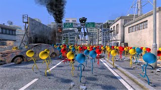 Stickman and aliens invade. Run through the city! | Ultimate Epic Battle Simulator【UEBS】 screenshot 5