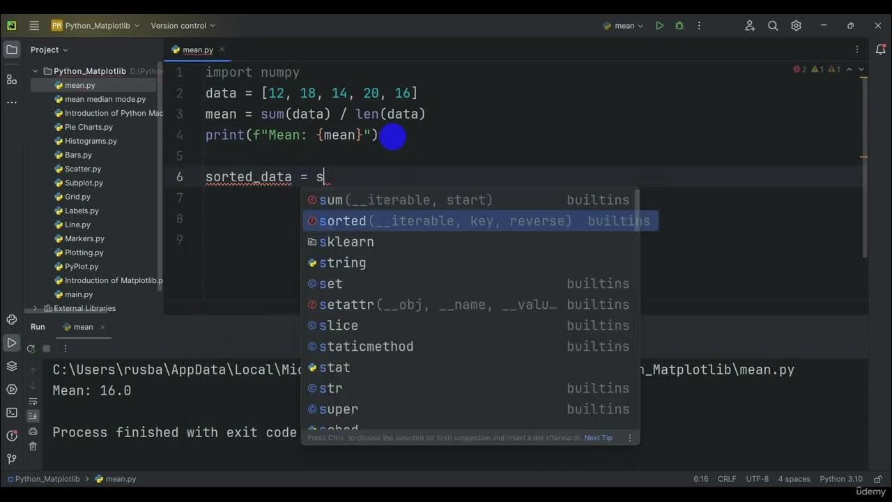 1. Mean, Median and Mode | Fundamental of Python Machine Learning - YouTube