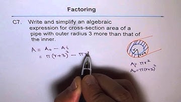 Cross Section Area of Pipe with Factoring