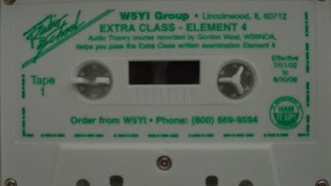Ham Radio Extra Class 2002 06 FCC Tape 1 side A cassettes