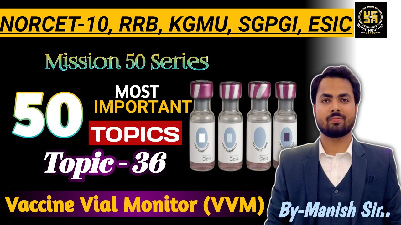 Vaccine Vial Monitor (VVM) in Hindi l Cold Chain Management l Shree Nursing Classes l Manish Sir