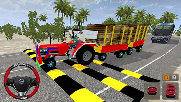 Speed Breaker in Bus Simulator Indonesia - Mahindra Arjun Tractor Sugarcane Trolley Mod For Bussid 