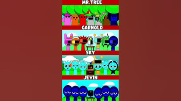Mr.Tree vs Garnold vs Sky vs Jevin Incredibox Sprunki MIX VERSION #sprunki #mrtree