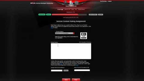 Step 8 of Verizon App Store Submission Process - Content Ratings