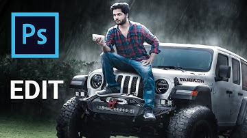 Photoshop Car Manipulation | Jeep |  Dark Glowing Lighting Effect Editing | ds_works