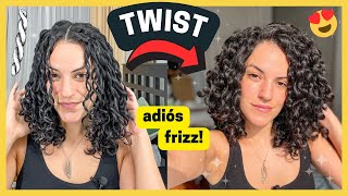 🤩¿Cómo DEFINIR el Cabello RIZADO/AFRO en TRANSICIÓN? ⚡Técnica TWIST para Eliminar el FRIZZ al 100%😱 by Andrea Cenzano 11,450 views 2 years ago 7 minutes, 30 seconds