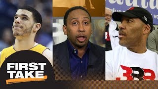 Stephen A. Smith goes off on Lonzo Ball for LaVar Ball's threats to Lakers | First Take | ESPN