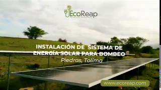 Montaje de sistema de energía solar para bomba de 40 hp