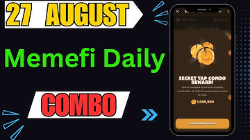 Memefi Daily Combo || Memefi Daily Combo 27 August Combo