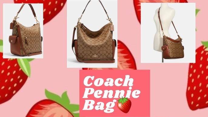 Original Coach Pennie Shoulder Bag In Signature Canvas C1523