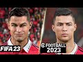 FIFA 23 vs eFootball 2023 - Manchester United Player Faces Comparison (Ronaldo, Fernandes, etc.. )