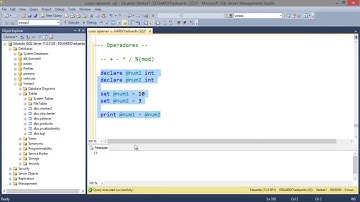 SQL Server | 37 - T-SQL   Operadores Matematicos en SQL