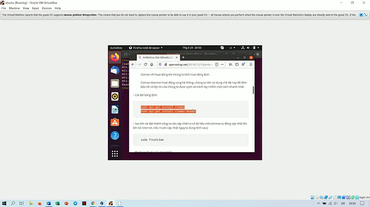 Sử dụng ClamAV  quét virus trên Ubuntu