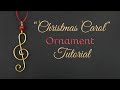 Handmade DIY Christmas Tree Ornament -  How to Make Easy Wire Wrapped Treble Clef Tutorial