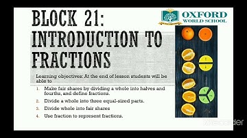 Introduction to fractions|Block-21|Grade3-Mathematics