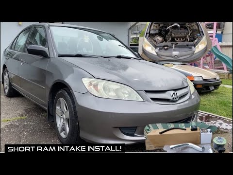 01-05 Honda Civic ( Short Ram )  Air Intake Install! DIY